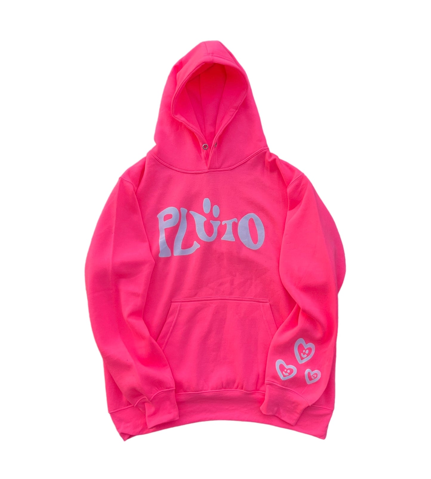 PINK WAVY LOGO HOODIE