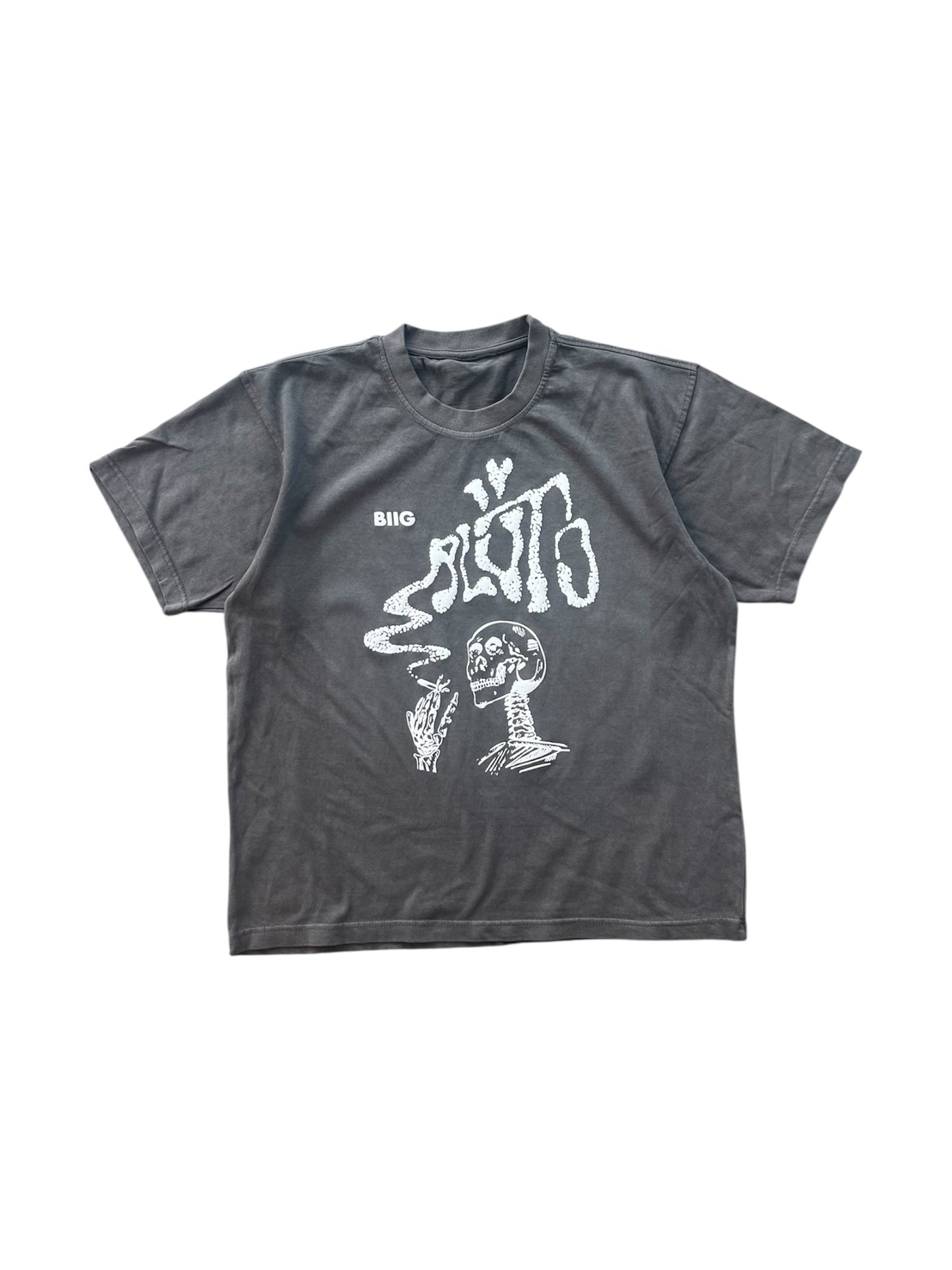 CHARCOAL SKELLY TEE