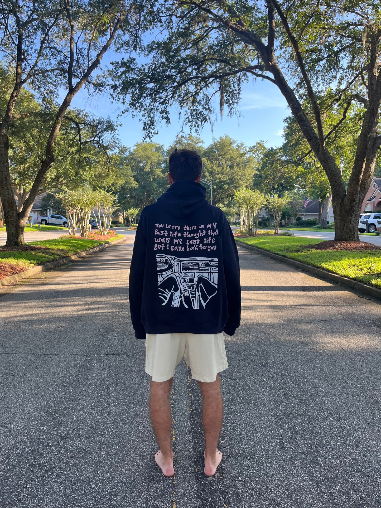 PAST LIFE NAVY HOODIE