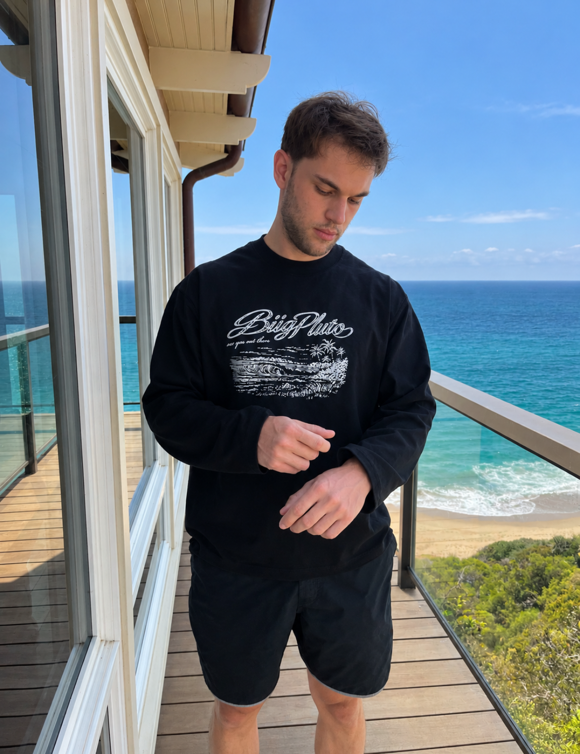 BLACK SURF LONGSLEEVE