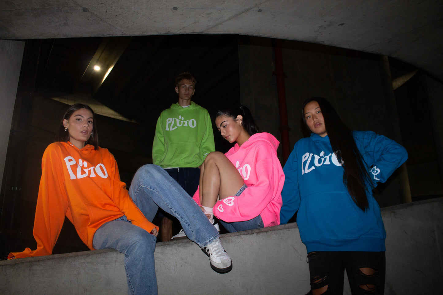 LIME WAVY LOGO HOODIE