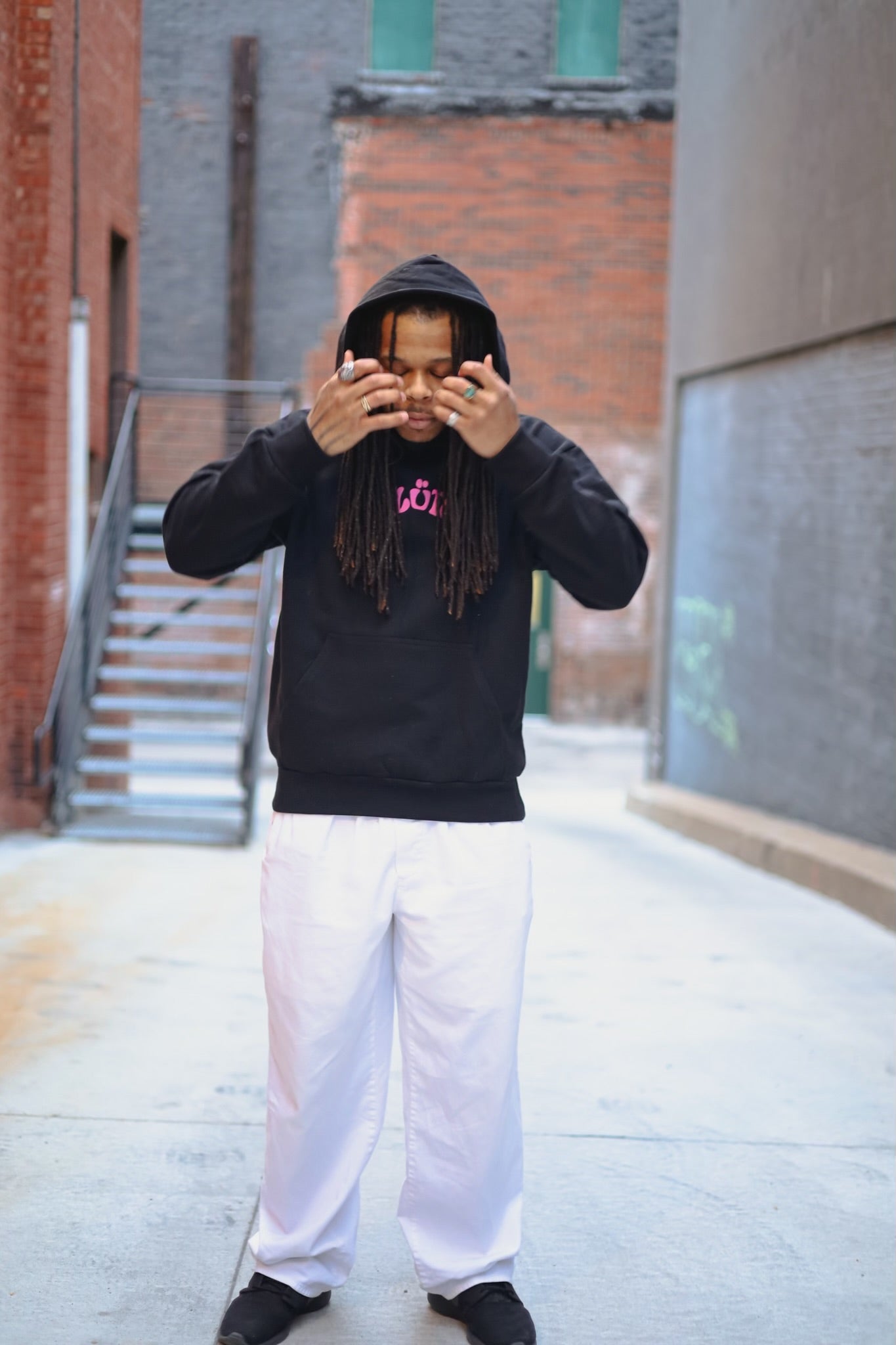 WHY ARE WE HERE IF NOT FOR EACHOTHER HOODIE PINK