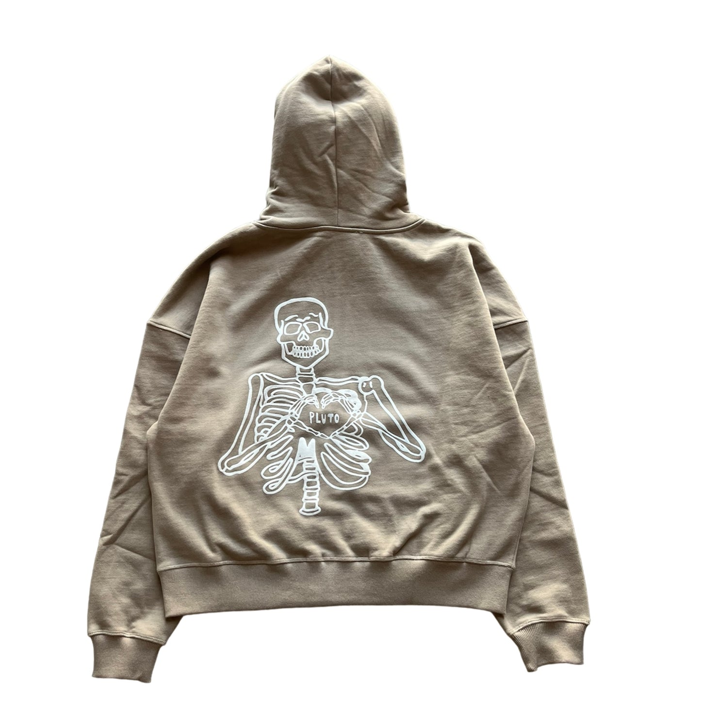 LOVE ZIP UP HOODIE SAND