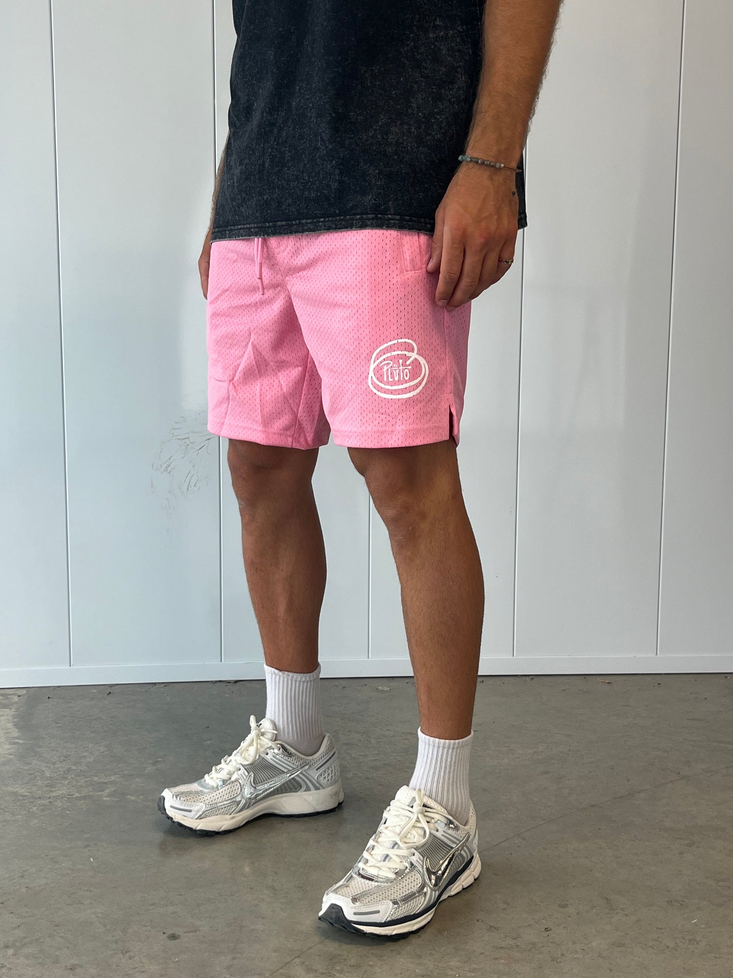 PINK MESH SHORTS