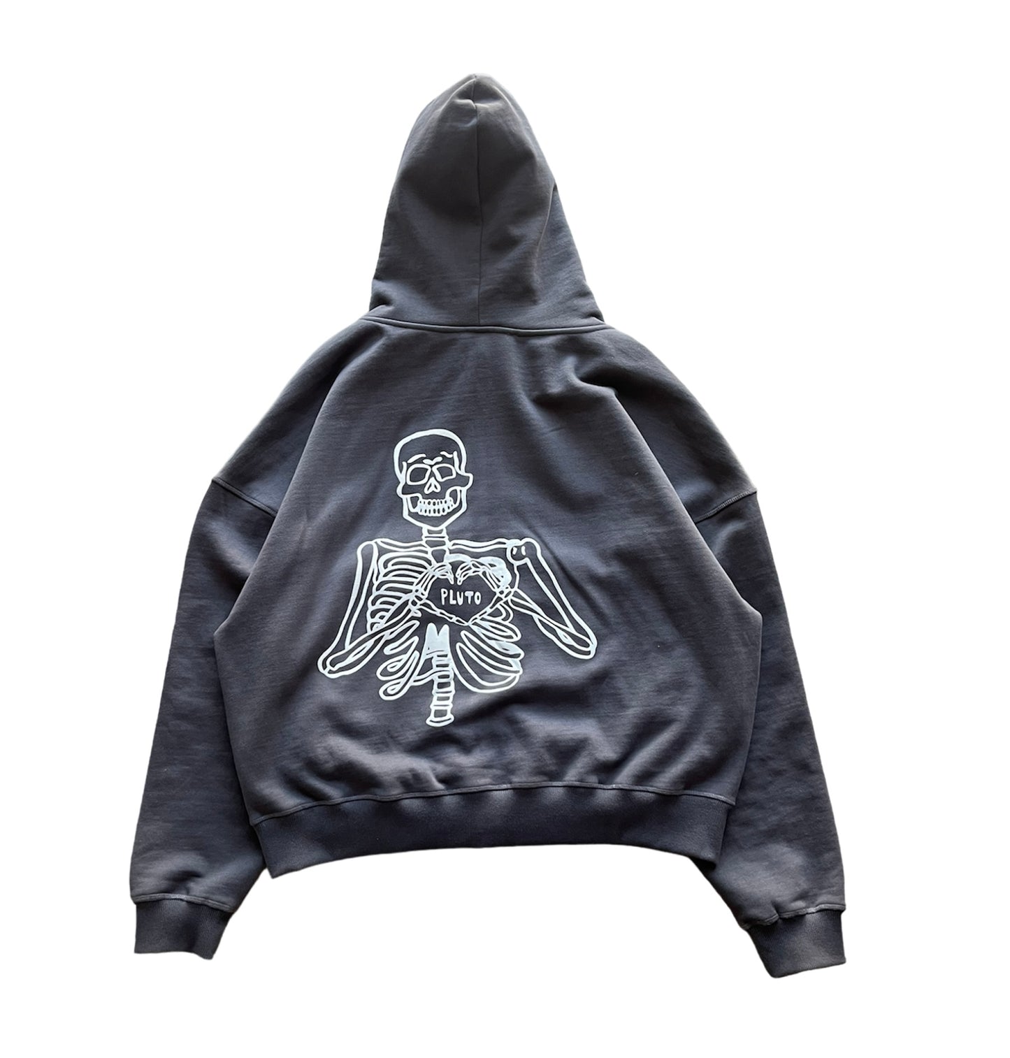LOVE ZIP UP HOODIE SHADOW