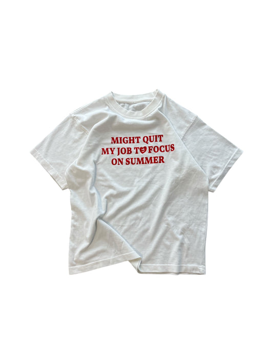 WHITE SUMMER TEE