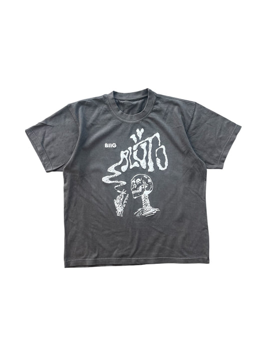 CHARCOAL SKELLY TEE