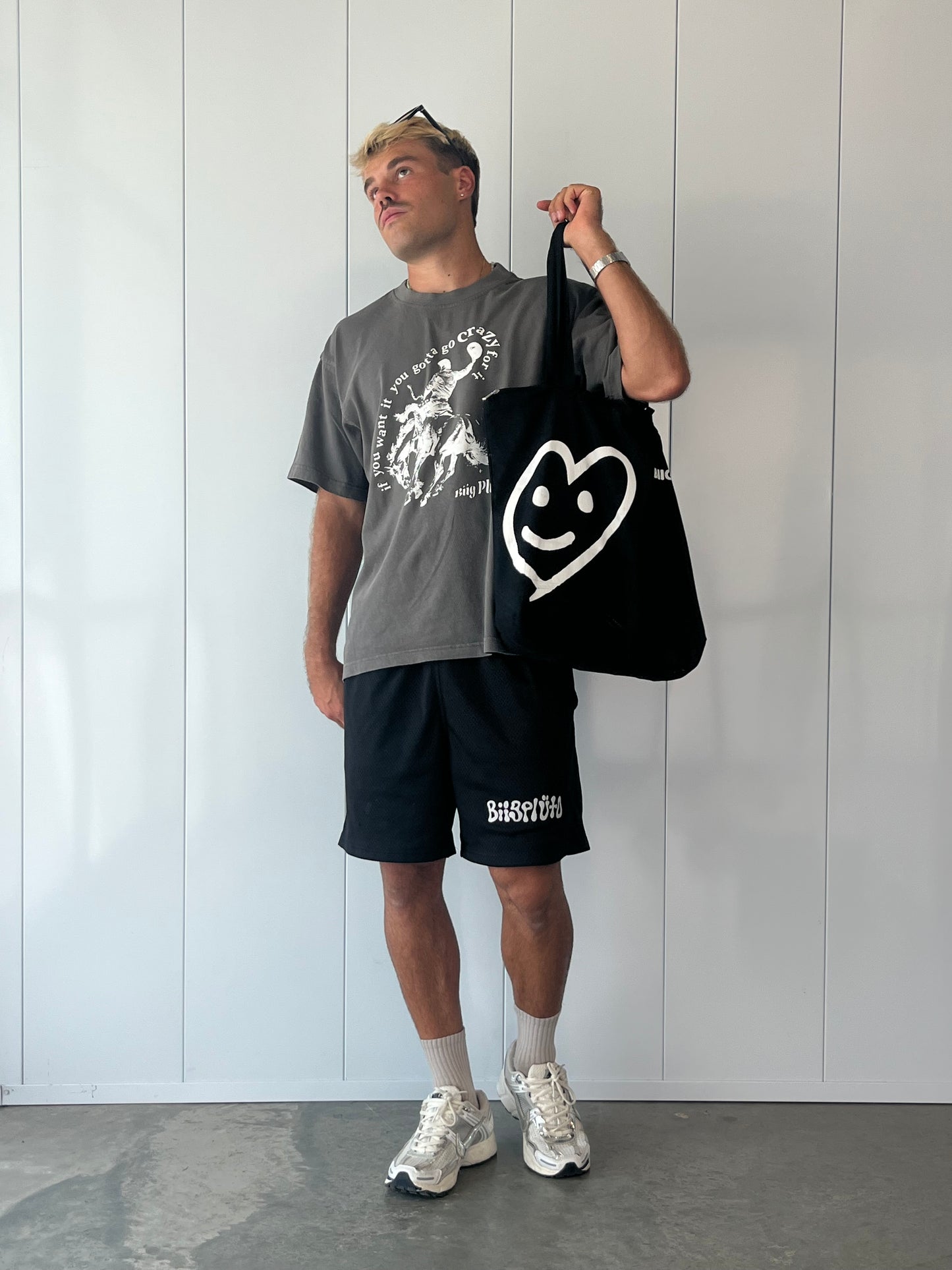 CHARCOAL GO CRAZY TEE