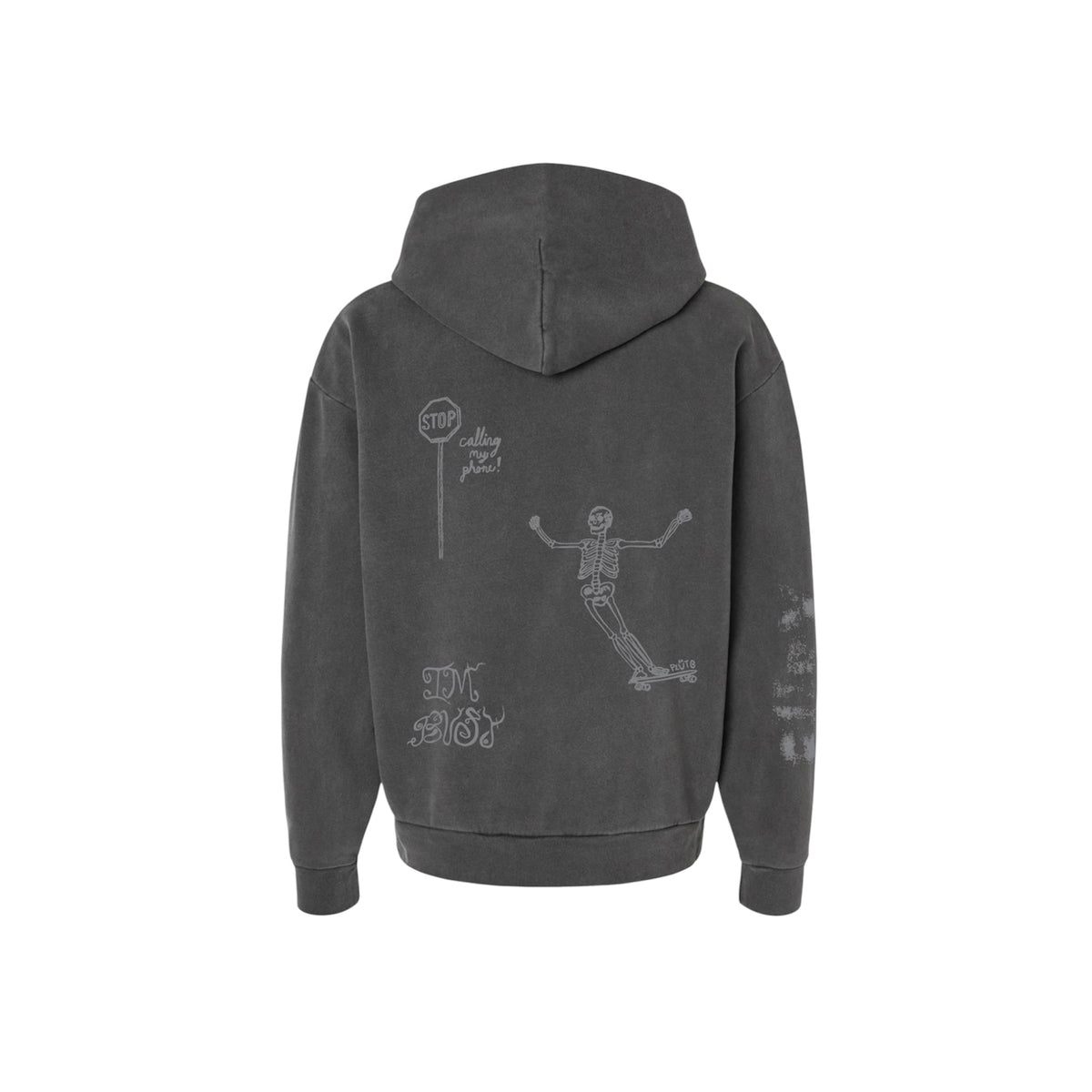 “BUSY” GUNMETAL HOODIE