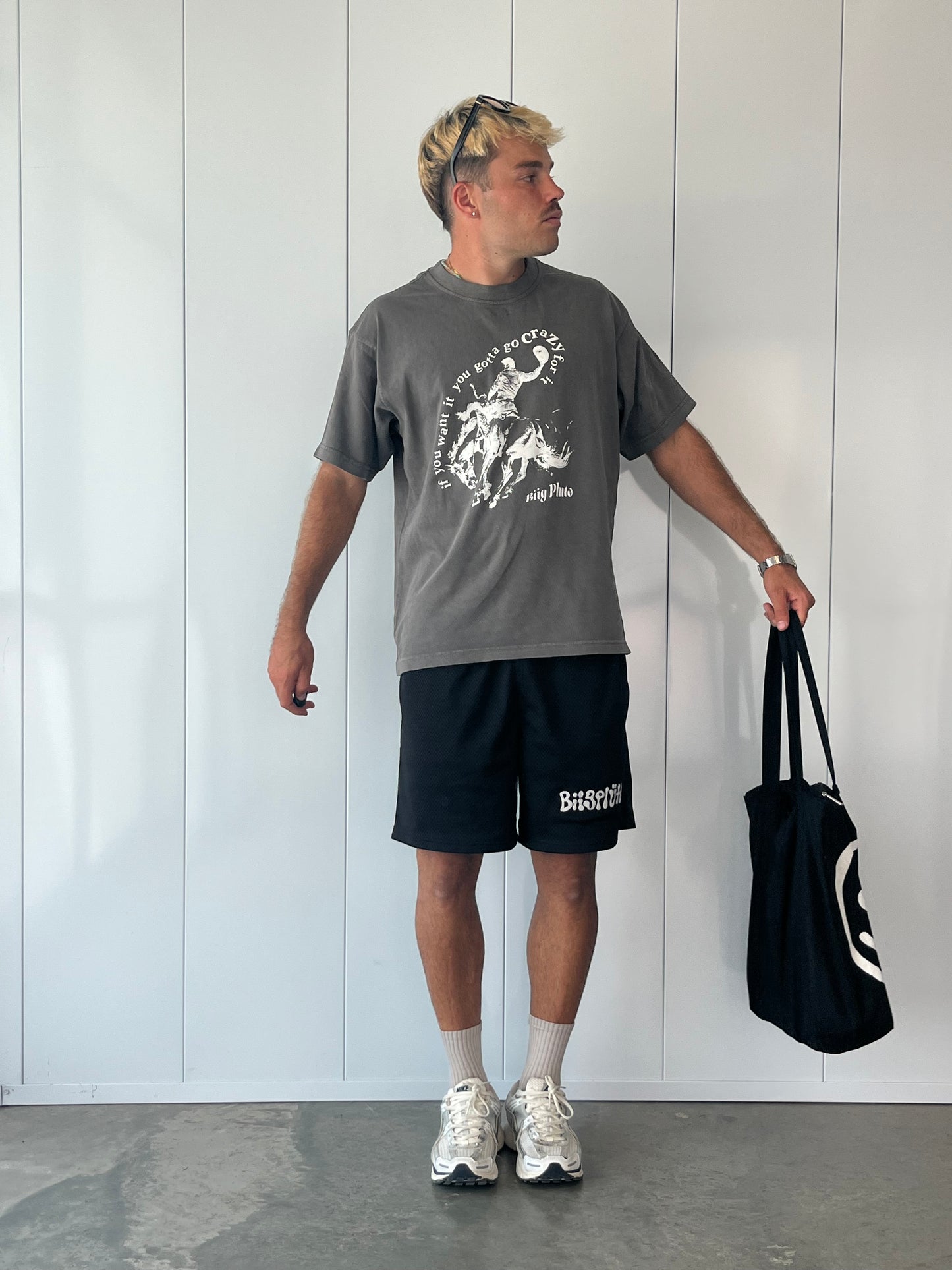 CHARCOAL GO CRAZY TEE