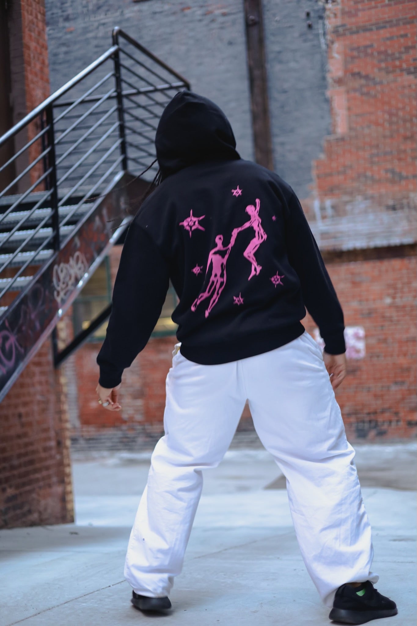 WHY ARE WE HERE IF NOT FOR EACHOTHER HOODIE PINK