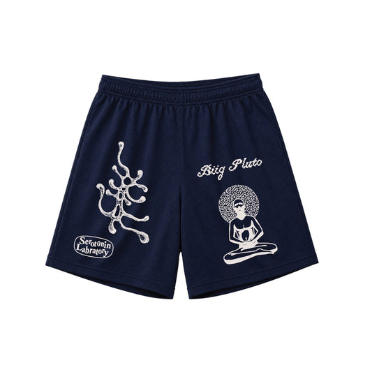 NAVY MESH SHORTS