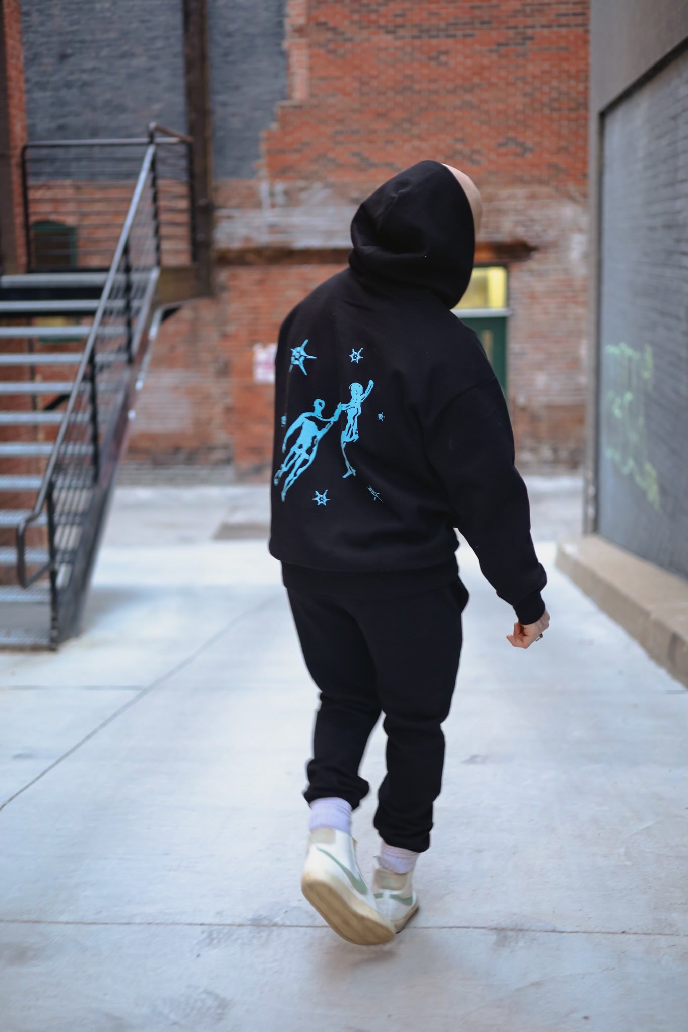 WHY ARE WE HERE IF NOT FOR EACHOTHER HOODIE BLUE