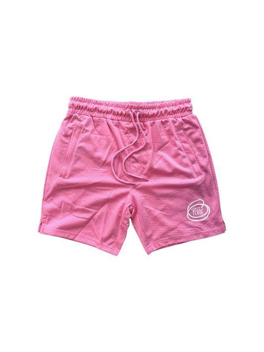 PINK MESH SHORTS