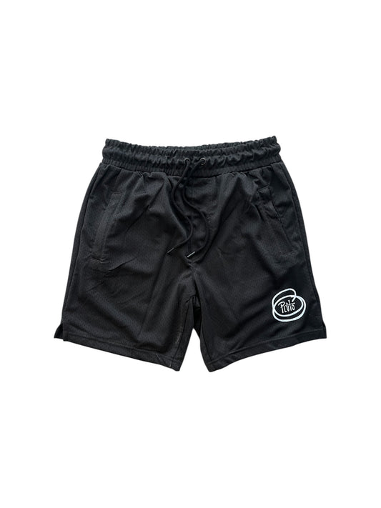 BLACK MESH SHORTS