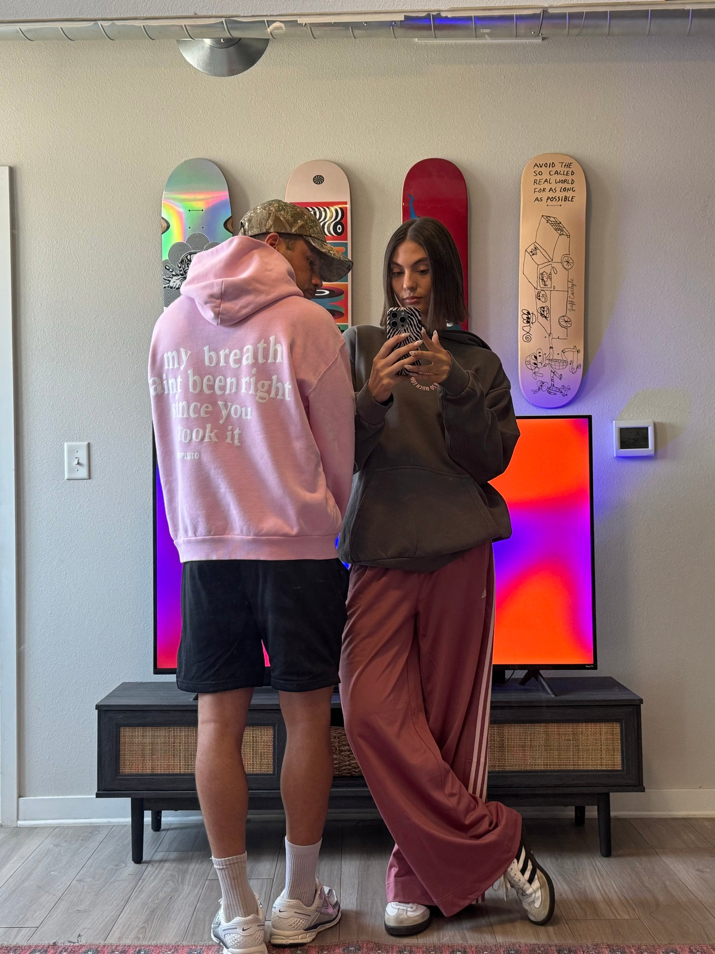 PINK BREATHLESS HOODIE