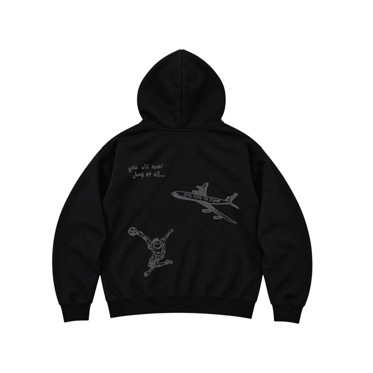 BLACK LEAP OF FAITH ZIP UP