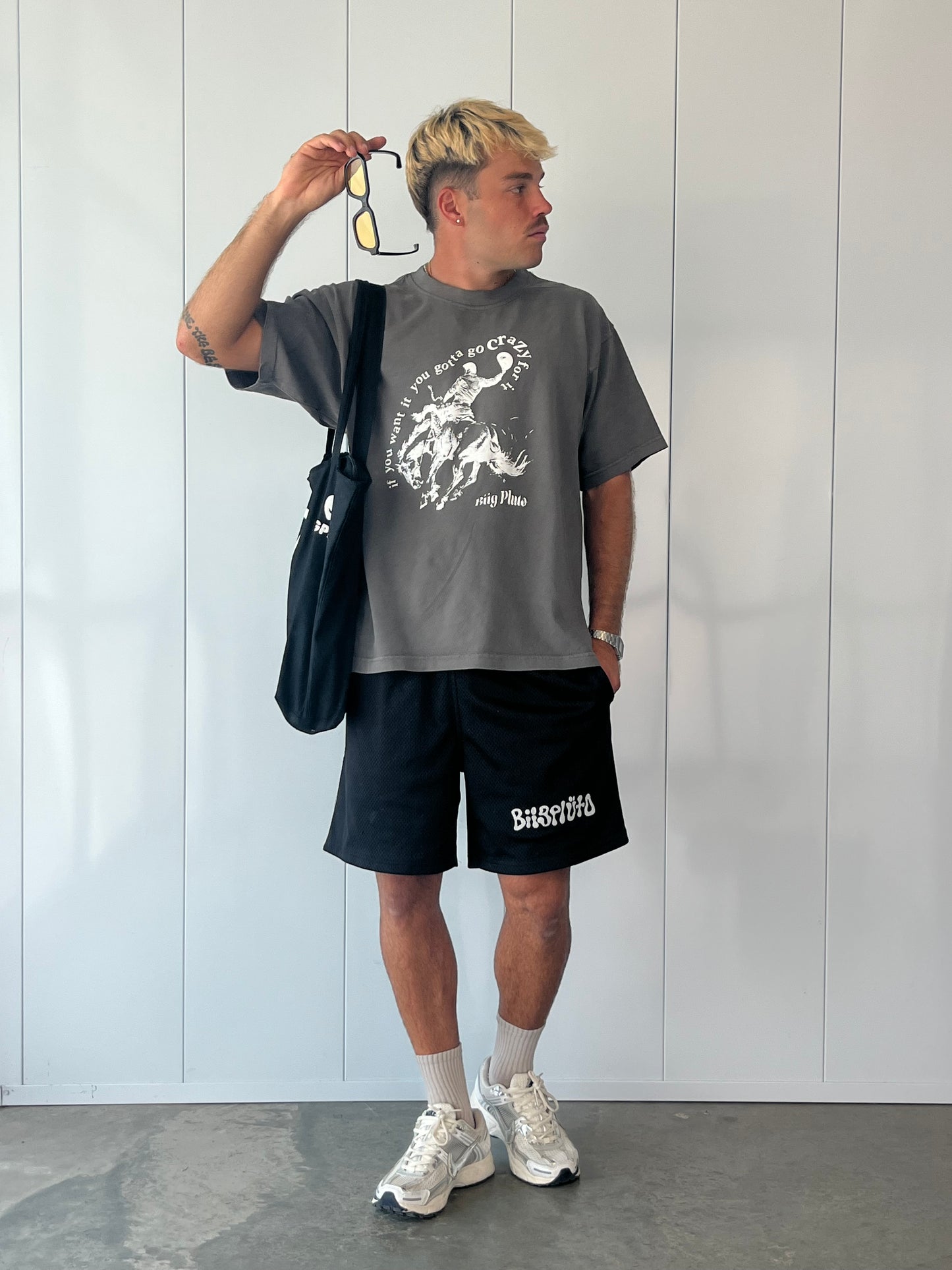 CHARCOAL GO CRAZY TEE