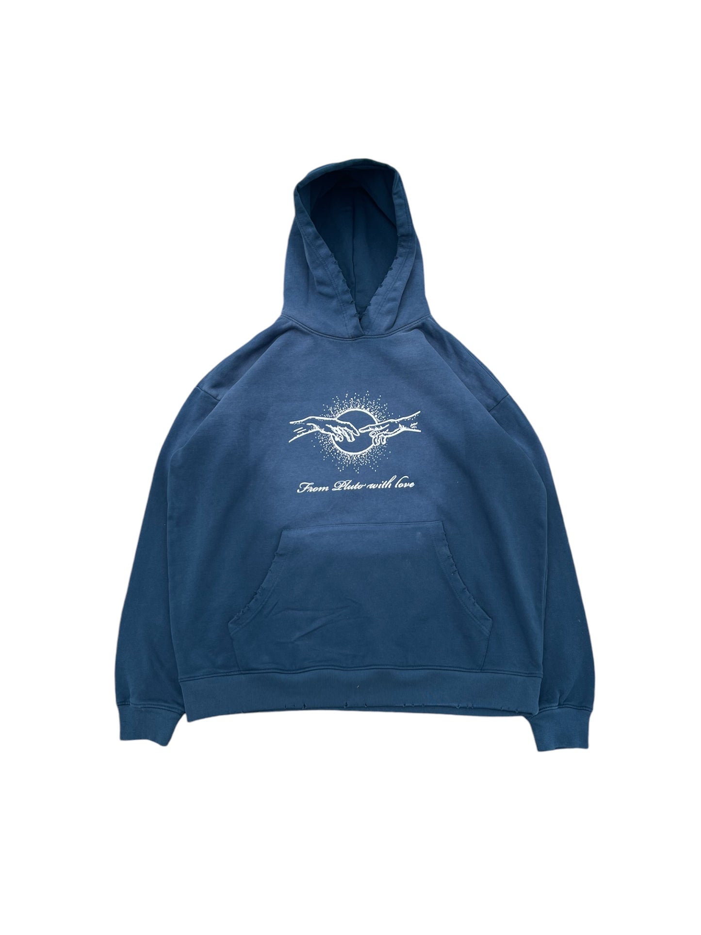 NAVY REACH OUT HOODIE