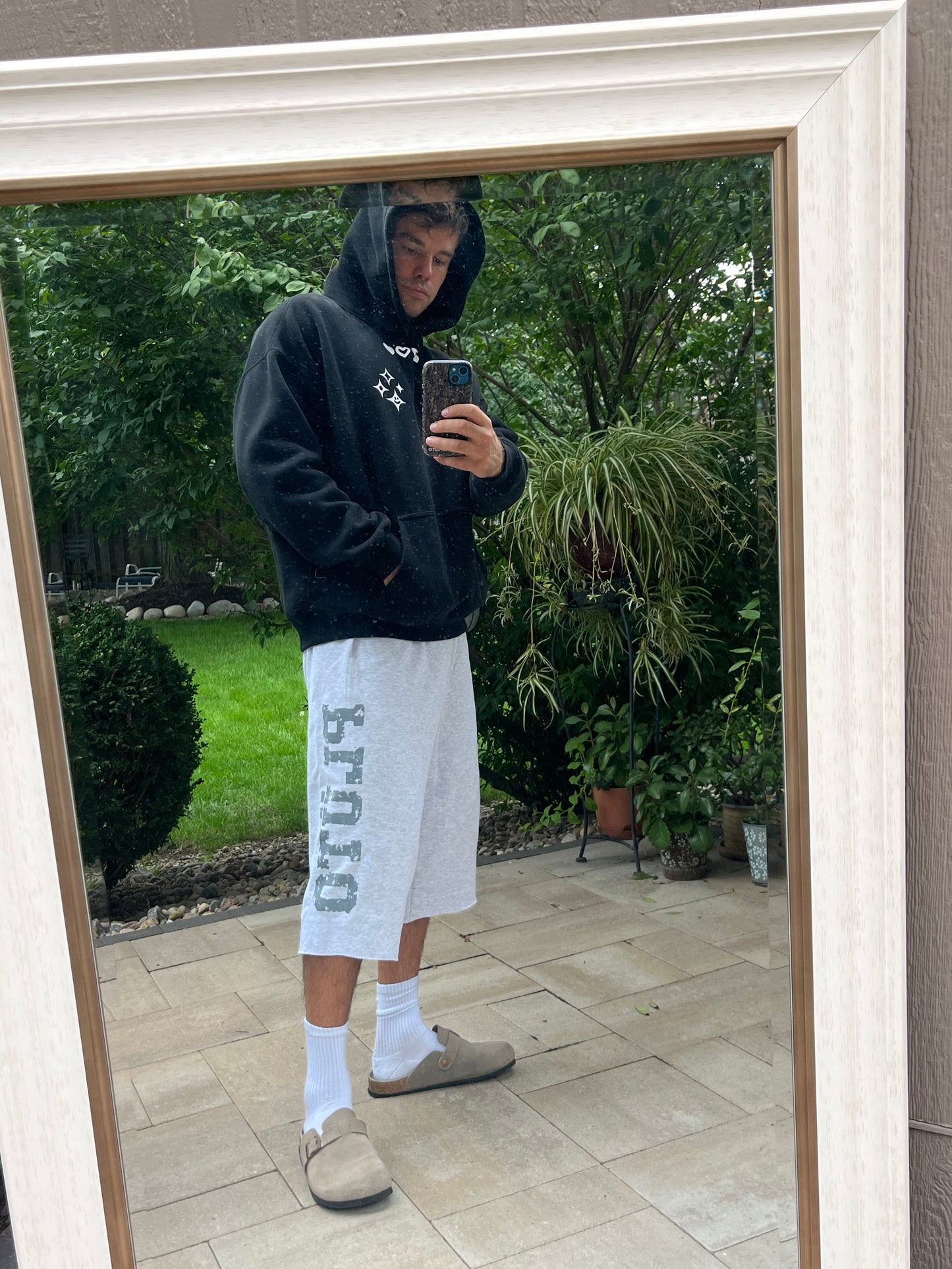 HEATHER BIG A** SWEATSHORTS
