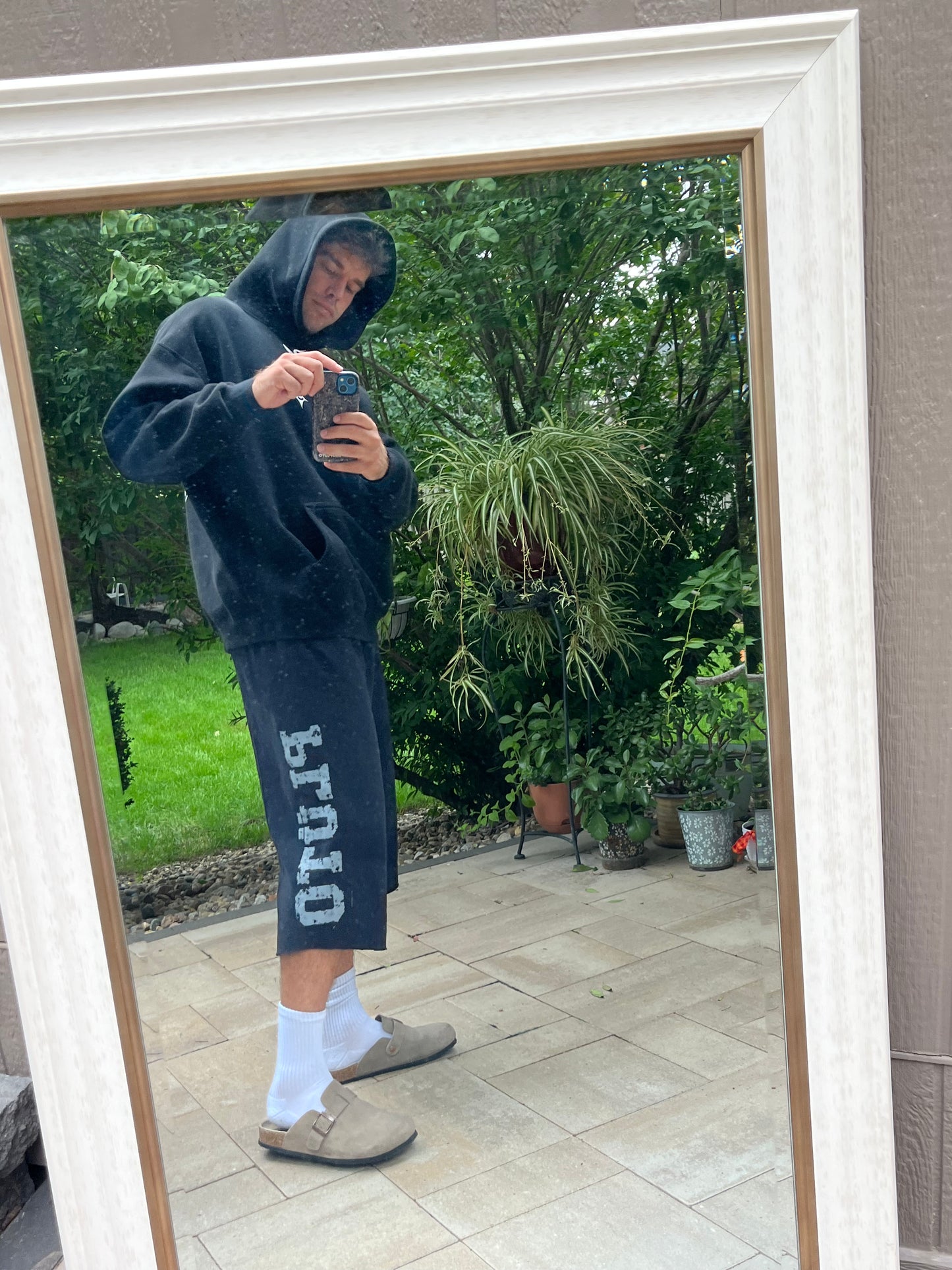 BLACK BIG A** SWEATSHORTS