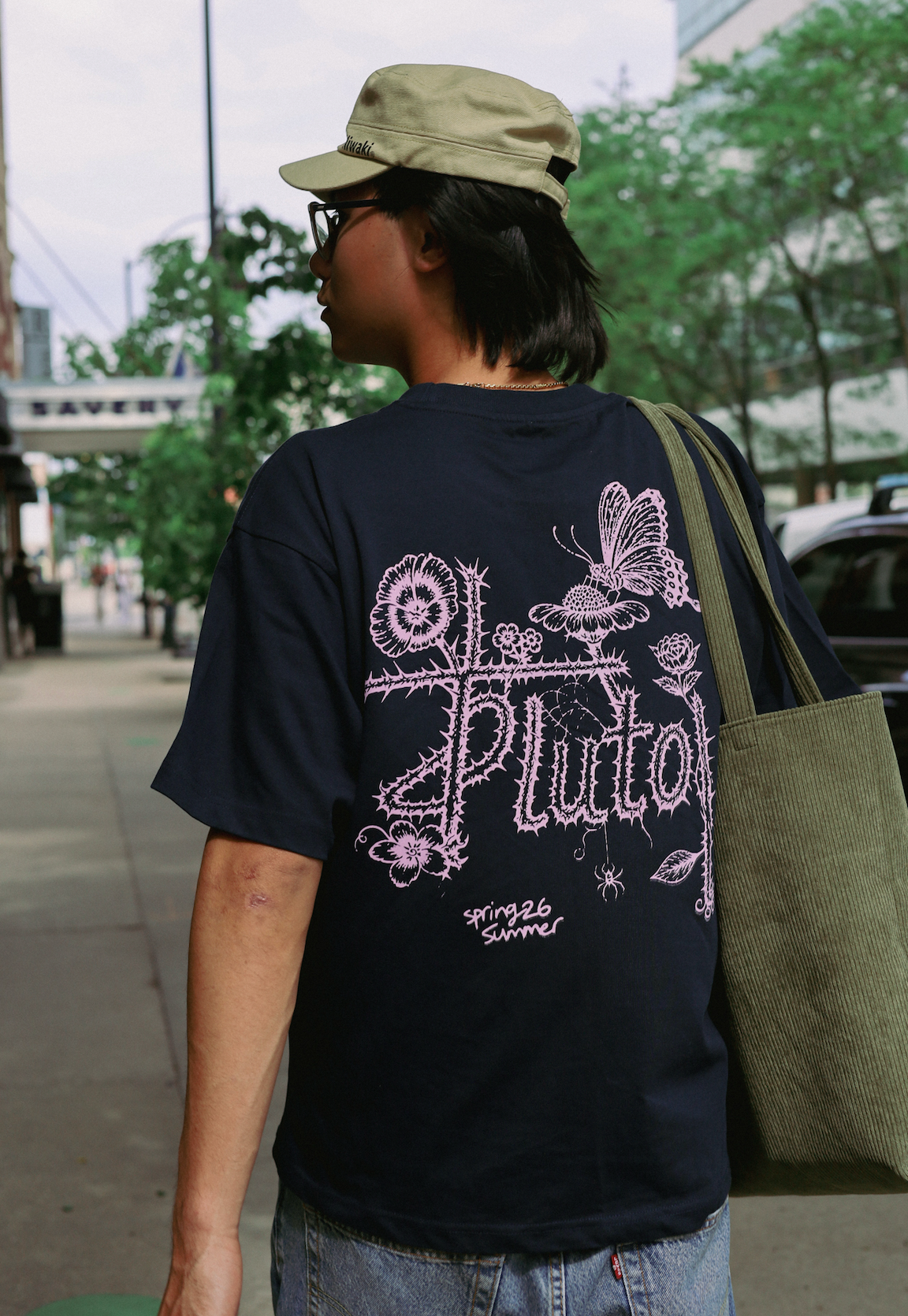 NAVY IN BLOOM TEE
