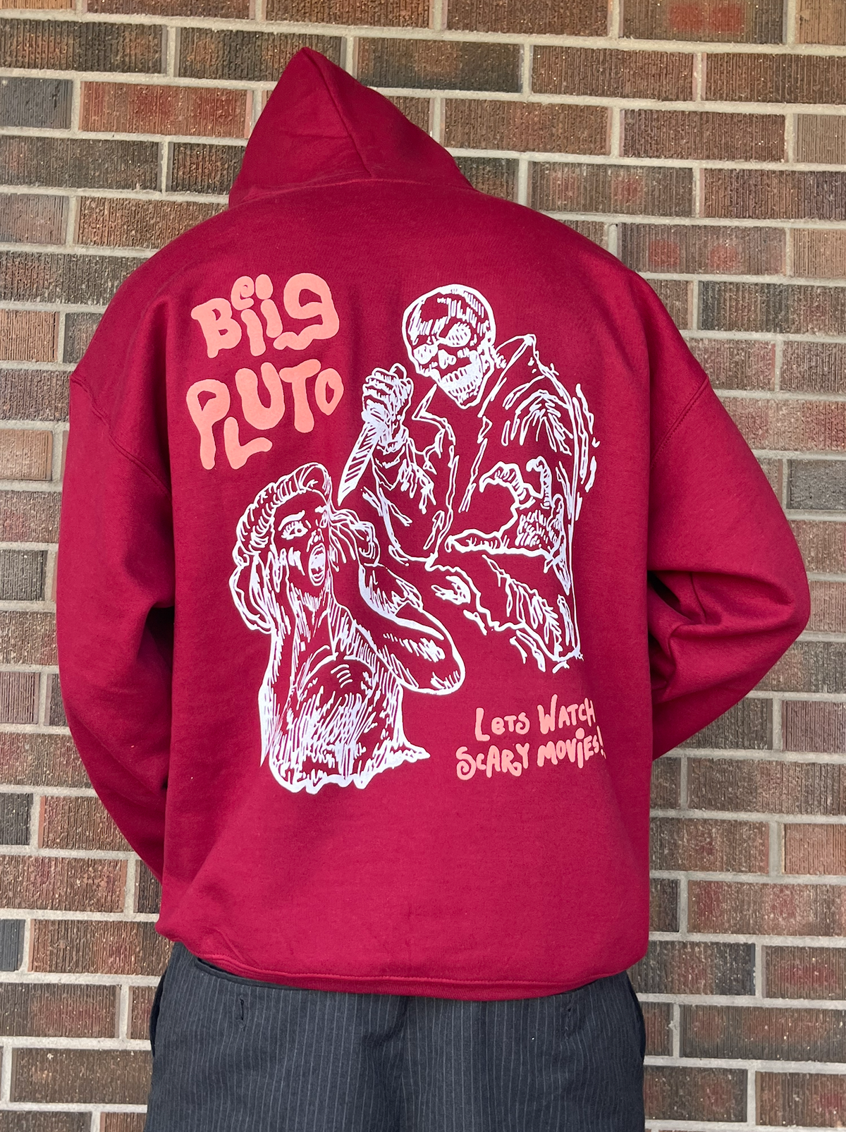 BLOOD RED SCARY MOVIE HOODIE
